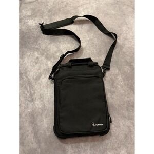 Bump Armor Black Solid Crossbody Bag Zip Closure Adjustable Strap Unisex Med